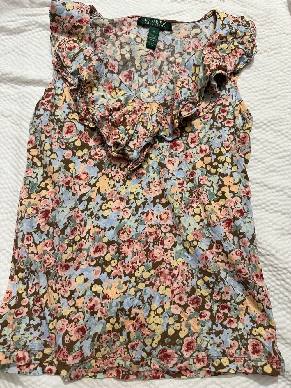 Lauren Ralph Lauren Floral Sleeveless Top,S